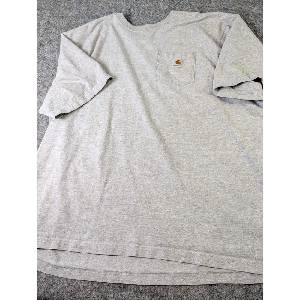 Carhartt K87 Mens Short Sleeve Workwear Pocket T-Shirt‎ Heather Gray 3XL EUC